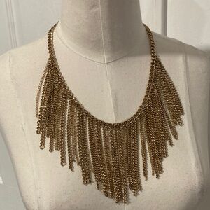 New Gemma Layne fringe chain bib necklace